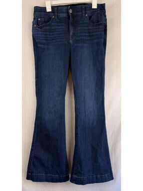 Torrid Womens Bombshell Flare Jeans Dark Wash Super Soft Size 12 S Short